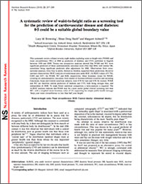 Waist-to-height ratio as a screening tool for cardiovascular disease and diabetes