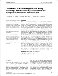 Comparison of a low-energy diet and a very low-energy diet