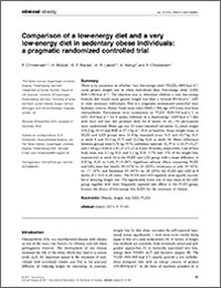 Comparison of a low-energy diet and a very low-energy diet
